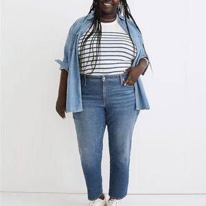 Madewell The Plus Mid-Rise Perfect Vintage Jean in Colwyn Wash size 18W